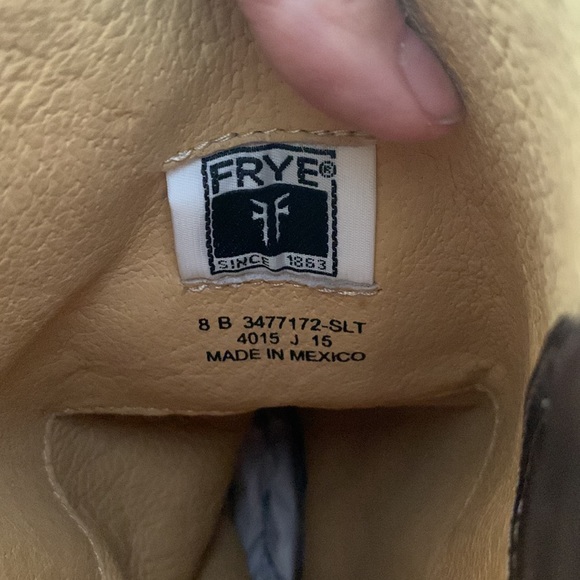 Frye Brown Distressed Melissa Button Boots - Picture 8 of 8